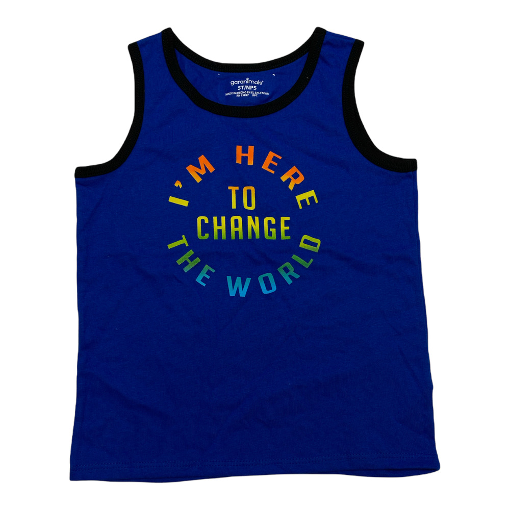 Garanimals Boy's Blue Quote Tank Size 5T